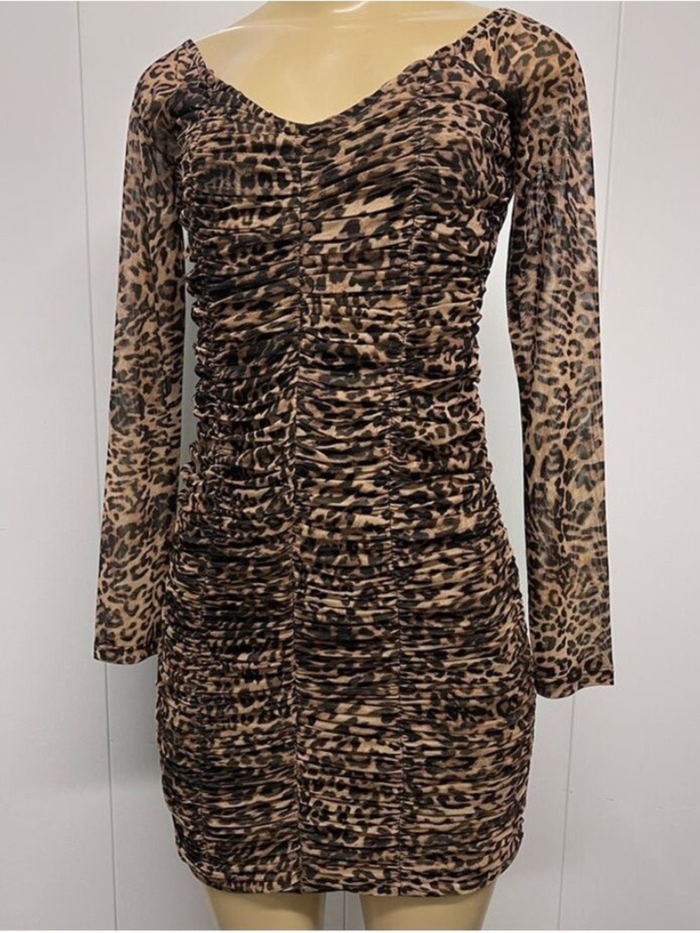 GOOD AMERICAN ‘Wild Leopard’ Print Dress NWT $129
